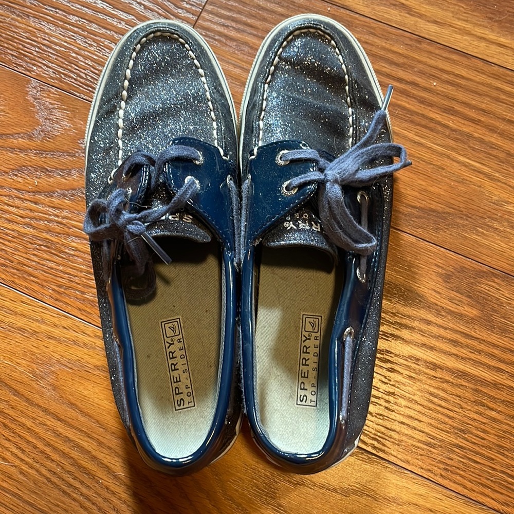 Sperry Top-Sider Biscayne Blue Glitter Boat Shoes